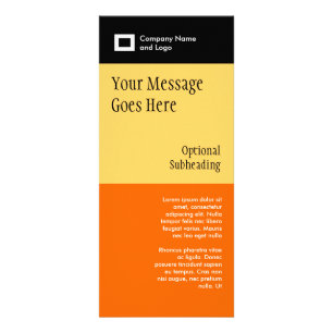 Farbe drei - orange bernsteinfarbiges und schwarz werbekarte