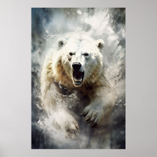 Farbe eines weißen Bärenplakats Poster
