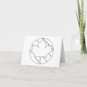 Farbe es rot und weiß Ahornleaf-Design Karte