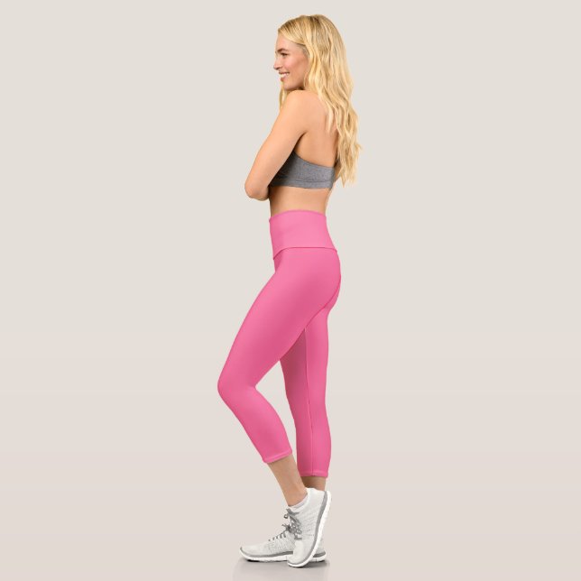 Farbe Französisch rosa Capri Leggings (Links)