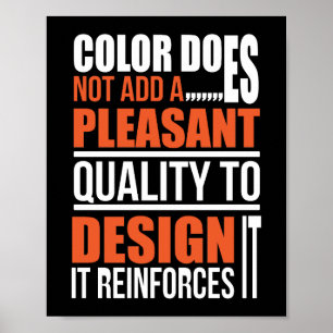 Farbe fügt dem Design keine angenehme Qualität hin Poster