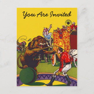 FARBE FUN CIRCUS PARTY THEMA INVITATION EINLADUNG