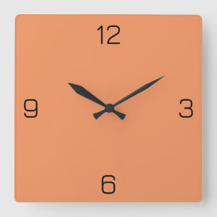 Farbe für Creamsikel Orange F19360 - Option Name h Quadratische Wanduhr