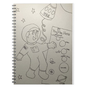 Farbe für den Astronauten Notizblock