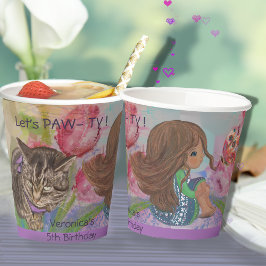 Farbe Geburtstag Kinder Pink Tulip Papier Becher