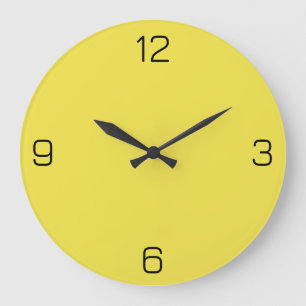 Farbe Gelb F2E349 Farbe Wählen Sie Ihren Namen aus Große Wanduhr