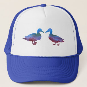 Farbe gewaschen, Enten küssend Truckerkappe