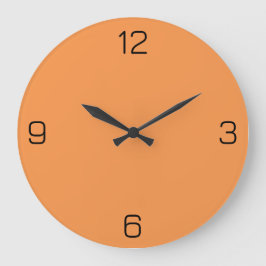 Farbe Ginger Orange F7954A - Option Ihren Namen hi Große Wanduhr