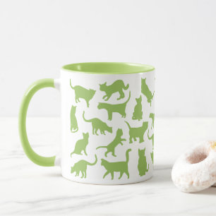 Farbe Grün der Katzen Tasse