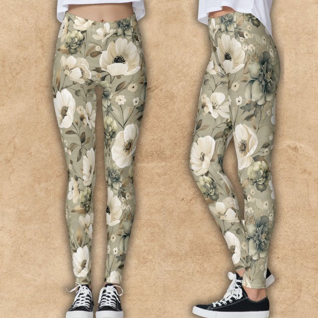 Farbe Grün und Creme Leggings (Von Creator hochgeladen)
