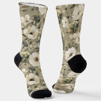 Farbe Grün und Creme Socken