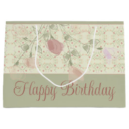 Farbe Grün und Rosa Große Geschenktüte