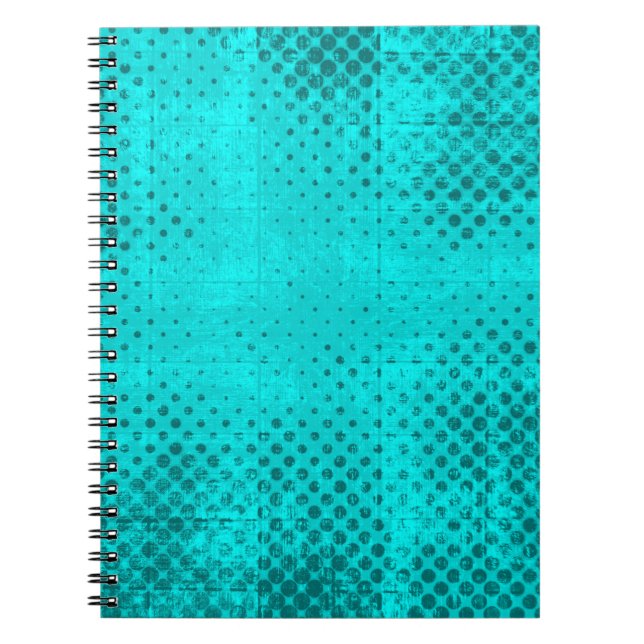 Farbe grunge türkis Hintergrund. Halftone Notizblock (Vorderseite)