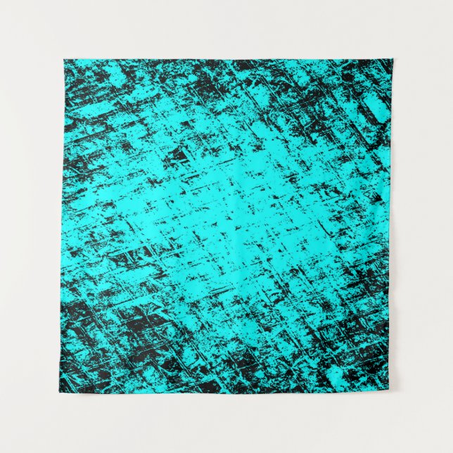 Farbe grunge türkis Hintergrund. Halftone Wandteppich (Vorderseite)
