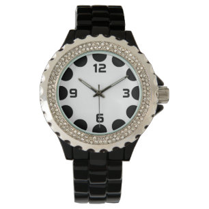 Farbe Halbmond - Schwarz/Weiß Armbanduhr