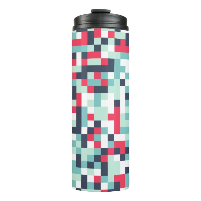 Farbe Halftone Hintergrund. Abstrakter Multicolor  Thermosbecher (Vorderseite)