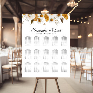 Farbe Herbstgelb und Weiß Poster