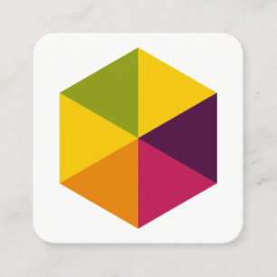 Farbe Hexagon 01 Quadratische Visitenkarte