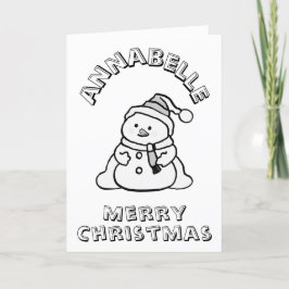 Farbe Ich bin schneeschwarz, weiße Kinder Aktivitä Feiertagskarte