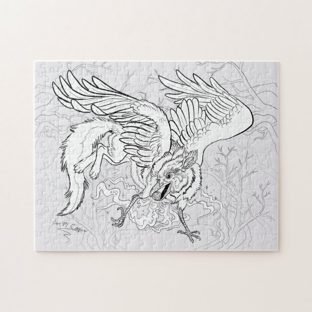 Farbe Ihr eigener Raven Griffin Puzzle (Horizontal)
