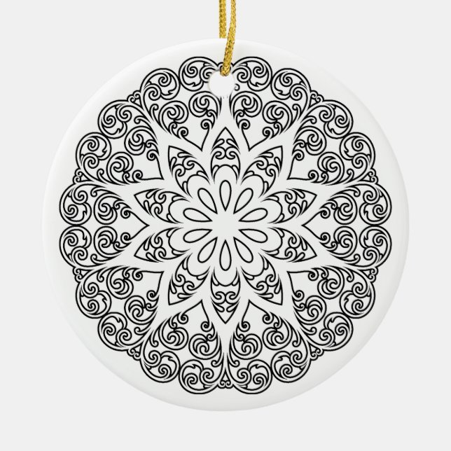Farbe Ihr eigenes MANDALA - Farbbuch 1 Keramik Ornament (Vorne)