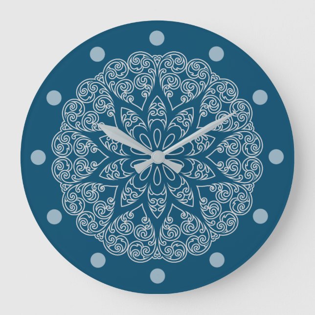 Farbe - Ihr eigenes MANDALA - Farbbuch 1a Große Wanduhr (Vorderseite)