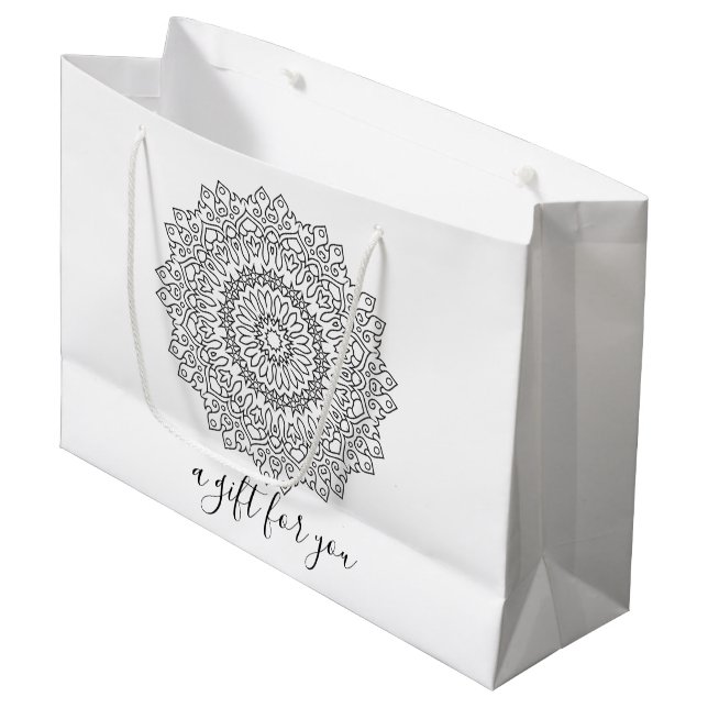 Farbe Ihr eigenes MANDALA - Farbbuch 4 Große Geschenktüte (Vorderseite Schrägansicht)