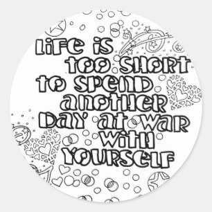 Farbe - Ihre eigene Aufkleberlebensdauer Runder Aufkleber