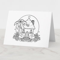 Farbe Ihre eigene Niedliche Hütte Beach House Blan