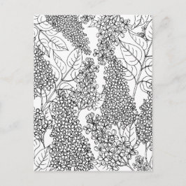 Farbe Ihre eigenen Lilac-Blume Postkarte