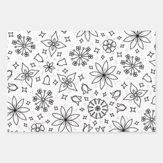 Farbe Ihrer eigenen Blume Geschenkpapier Set