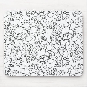 Farbe Ihrer eigenen Sonnenblumenmuster Mousepad