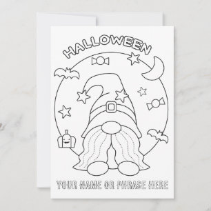 Farbe Ihres eigenen Halloween-Genoms mit dem Mond Feiertagskarte