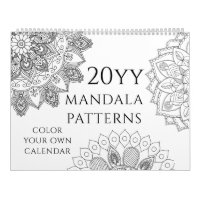 Farbe Ihres eigenen Kalenders 2021 Mandala Muster