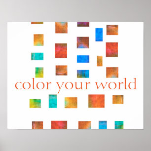 Farbe Ihres Weltposter Zitat moderne Chic Poster