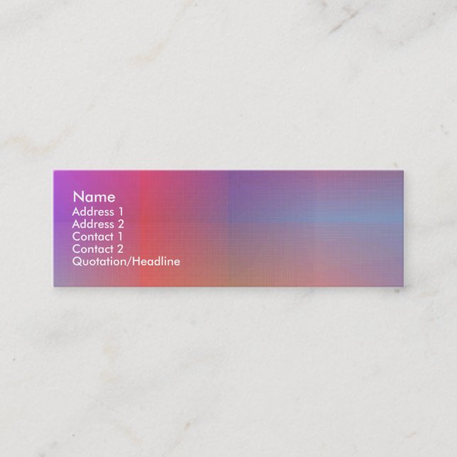 Farbe III Mini Visitenkarte (Vorderseite)