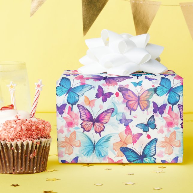 Farbe im Aquarellstil - Whimsikkugel Geschenkpapier (Geburtstagsparty)