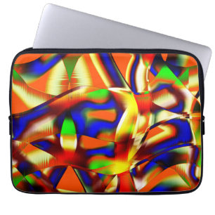 Farbe imposanter Farben, Orange und Blau gekämpft Laptopschutzhülle