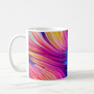 Farbe in Bewegungsserie. Abstraktes Design aus Fl Kaffeetasse