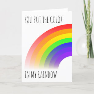Farbe in meinem Regenbogen Dankeskarte