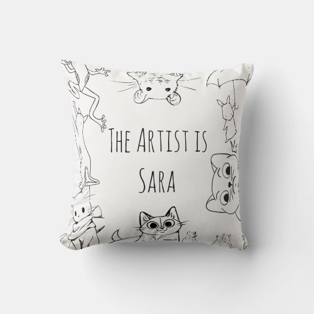 Farbe & Kuddle Tierkissen Kissen (Vorderseite)