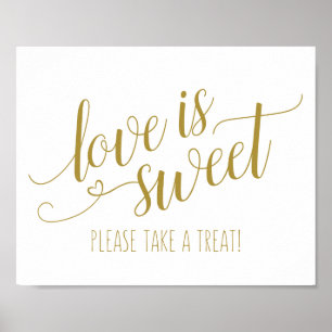 FARBE! Liebe ist Sweet Calligraphy Sign Poster