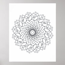 Farbe: Mandala Mauer Art