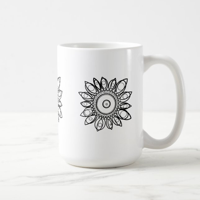 FARBE ME PEACOCK MANDALA KAFFEETASSE (Rechts)