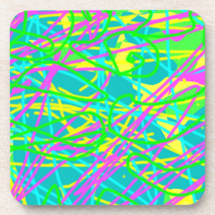 Färbe meine Träume Kritzelmuster Expressive Kunst Getränkeuntersetzer