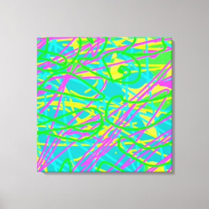 Färbe meine Träume Kritzelmuster Expressive Kunst Leinwanddruck