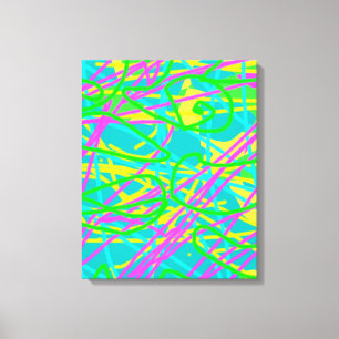 Färbe meine Träume Kritzelmuster Expressive Kunst Leinwanddruck