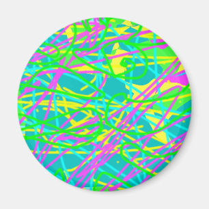 Färbe meine Träume Kritzelmuster Expressive Kunst Magnet