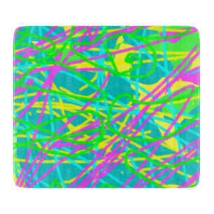 Färbe meine Träume Kritzelmuster Expressive Kunst Schneidebrett