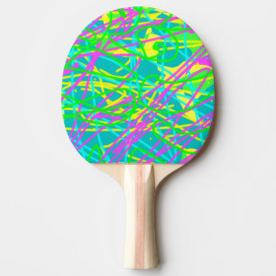 Färbe meine Träume Kritzelmuster Expressive Kunst Tischtennis Schläger